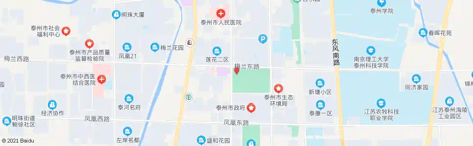 泰州人民公园北门_公交站地图_泰州公交_妙搜公交查询2025