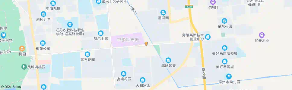 泰州响林庄_公交站地图_泰州公交_妙搜公交查询2025
