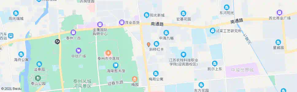 泰州友谊花园_公交站地图_泰州公交_妙搜公交查询2025