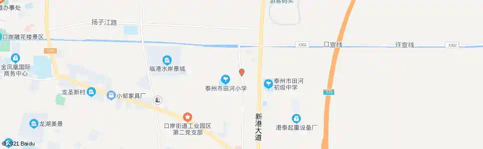 泰州田河学校_公交站地图_泰州公交_妙搜公交查询2025