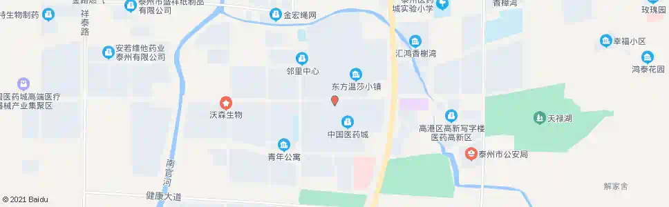 泰州药城管委会_公交站地图_泰州公交_妙搜公交查询2025