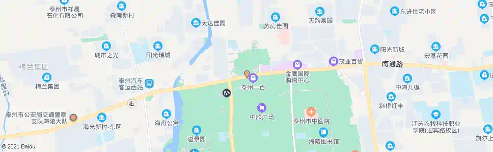 泰州泰州一百_公交站地图_泰州公交_妙搜公交查询2025