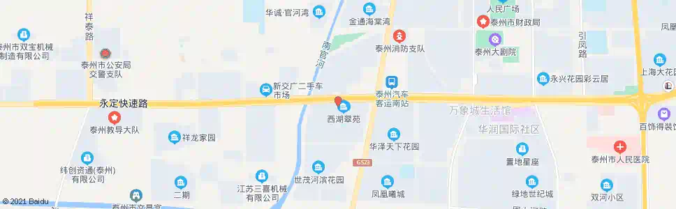 泰州西湖翠苑北门_公交站地图_泰州公交_妙搜公交查询2025