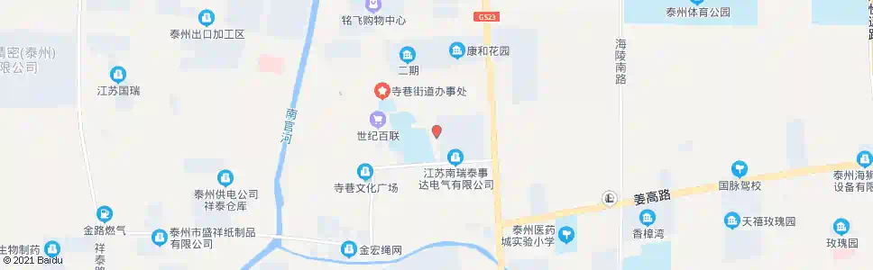 泰州泰事达路口_公交站地图_泰州公交_妙搜公交查询2025