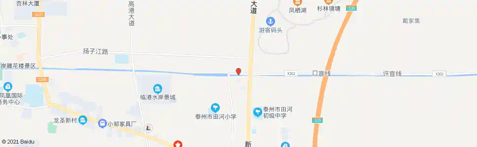 泰州田河大桥东_公交站地图_泰州公交_妙搜公交查询2025