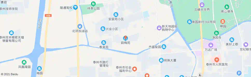 泰州韵梅苑_公交站地图_泰州公交_妙搜公交查询2025