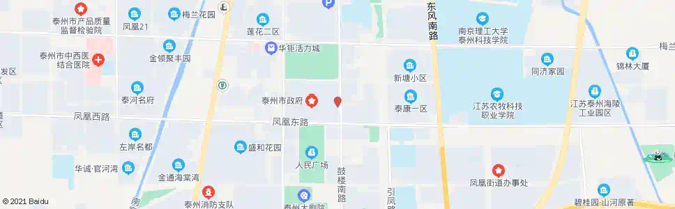 泰州市政府东门_公交站地图_泰州公交_妙搜公交查询2025