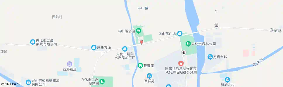 泰州乌巾荡公园_公交站地图_泰州公交_妙搜公交查询2025