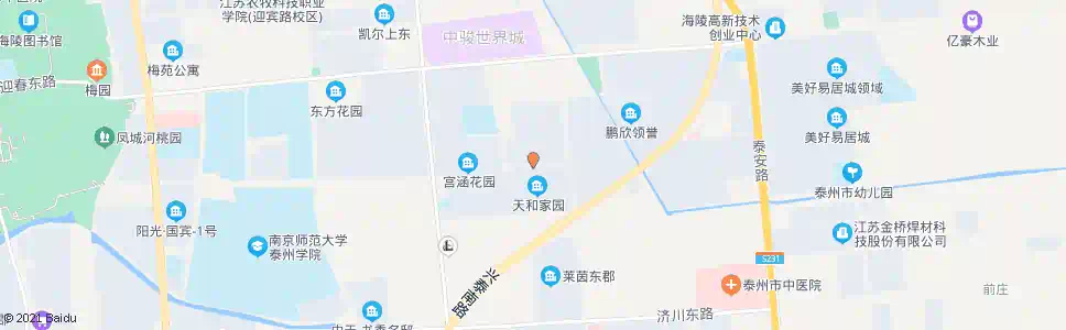 泰州天和家园_公交站地图_泰州公交_妙搜公交查询2025