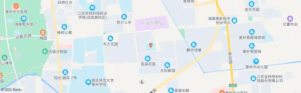 泰州城东小学_公交站地图_泰州公交_妙搜公交查询2025