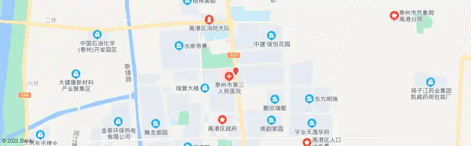 泰州高港人民医院东门_公交站地图_泰州公交_妙搜公交查询2025
