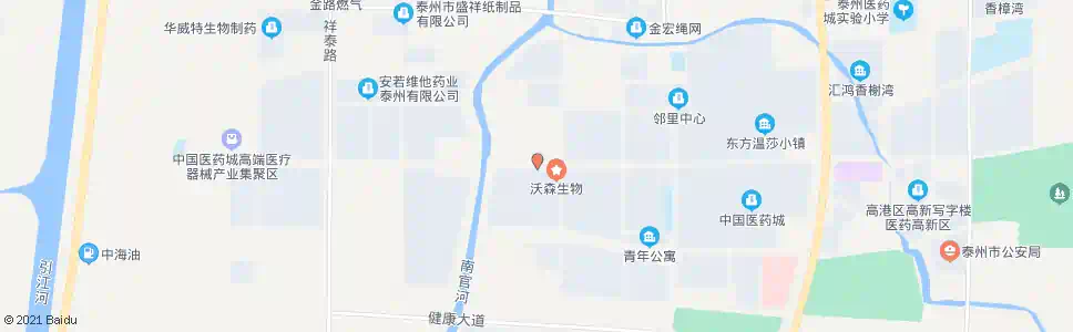 泰州江苏沃森生物技术有限公司_公交站地图_泰州公交_妙搜公交查询2025