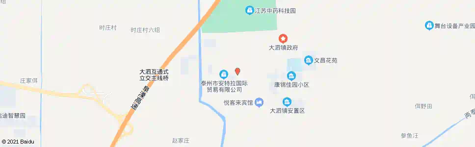 泰州大泗镇北_公交站地图_泰州公交_妙搜公交查询2025
