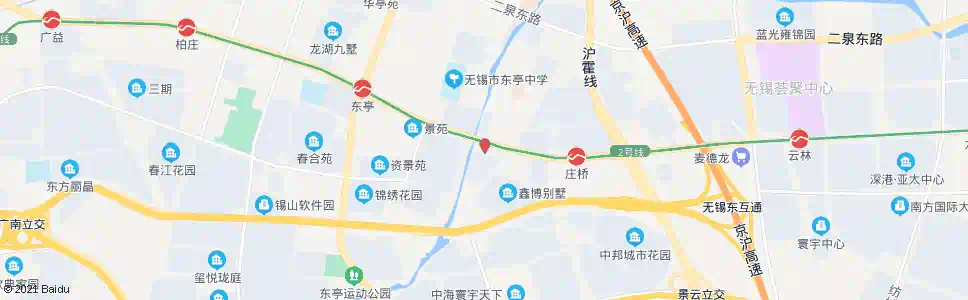 无锡东亭(翠竹苑)_公交站地图_无锡公交_妙搜公交查询2025