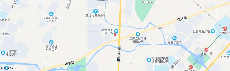 无锡查桥商业广场(镇南路)_公交站地图_无锡公交_妙搜公交查询2025