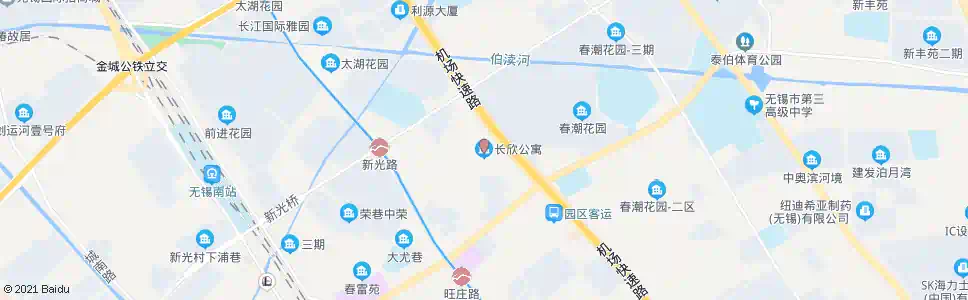 无锡长欣公寓_公交站地图_无锡公交_妙搜公交查询2025