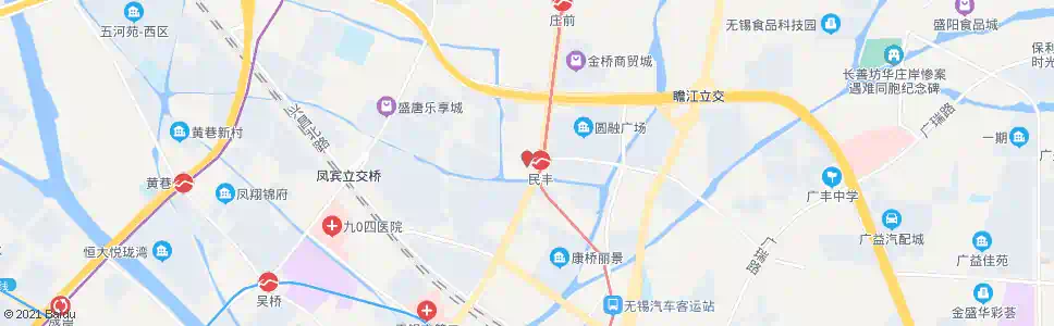 无锡莫家庄(民航大酒店)_公交站地图_无锡公交_妙搜公交查询2025