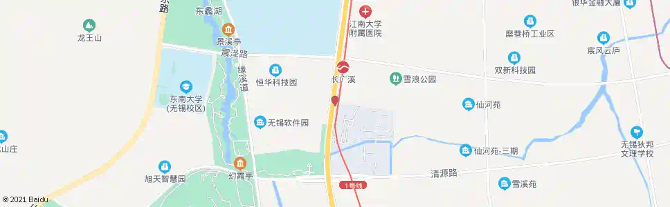 无锡清晏路(蠡湖大道)_公交站地图_无锡公交_妙搜公交查询2025
