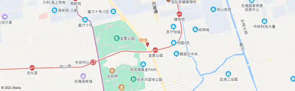 无锡观山路(贡湖大道)_公交站地图_无锡公交_妙搜公交查询2025