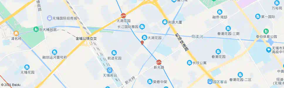 无锡太湖花园二区_公交站地图_无锡公交_妙搜公交查询2025