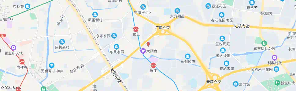 无锡苏巷路(太湖大道)_公交站地图_无锡公交_妙搜公交查询2025
