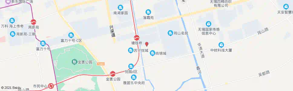 无锡南湖大道(塘铁桥路)_公交站地图_无锡公交_妙搜公交查询2025