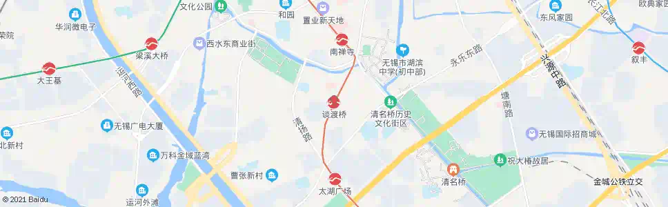 无锡谈渡桥站_公交站地图_无锡公交_妙搜公交查询2025