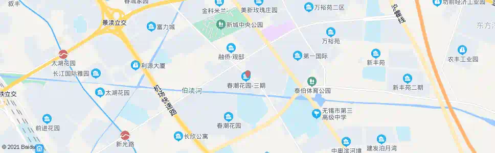 无锡春潮三区_公交站地图_无锡公交_妙搜公交查询2025