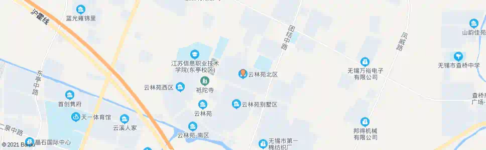 无锡云林苑北区_公交站地图_无锡公交_妙搜公交查询2025
