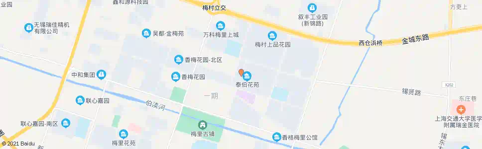 无锡泰伯花园二区西大门_公交站地图_无锡公交_妙搜公交查询2025