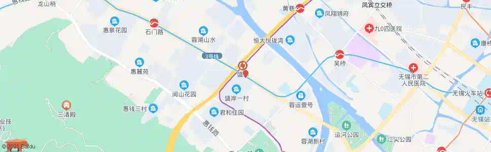 无锡盛岸新村_公交站地图_无锡公交_妙搜公交查询2025