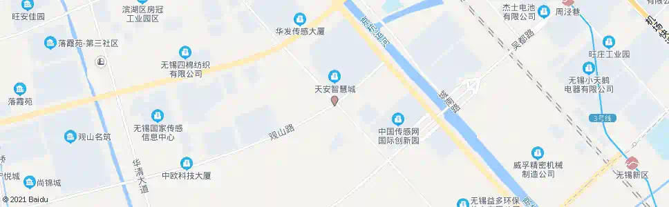 无锡观山路(天安智慧城)_公交站地图_无锡公交_妙搜公交查询2025