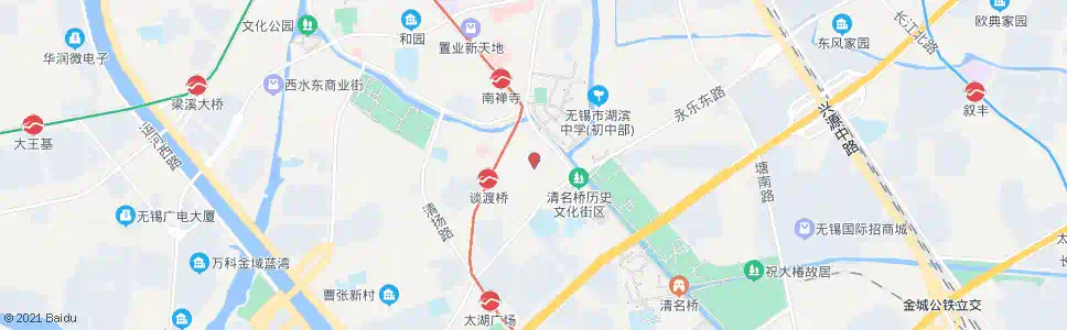无锡南长街(市梁溪公证处)_公交站地图_无锡公交_妙搜公交查询2025