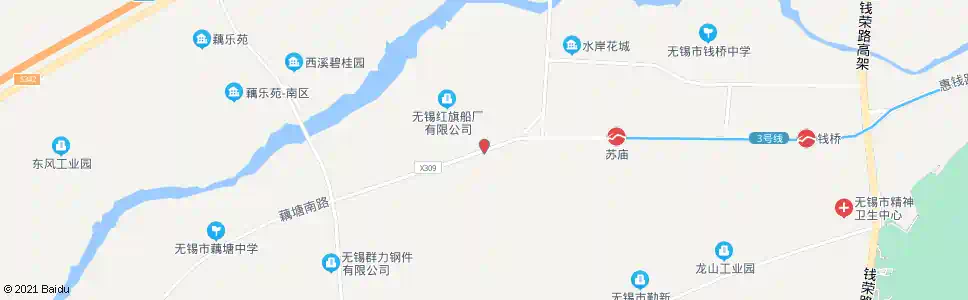 无锡红旗船厂_公交站地图_无锡公交_妙搜公交查询2025