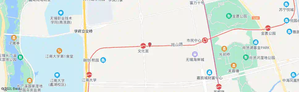 无锡观山路(文化宫)_公交站地图_无锡公交_妙搜公交查询2025