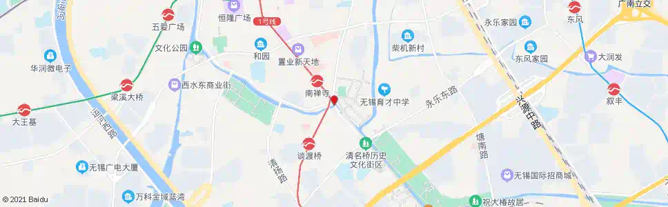 无锡南长街_公交站地图_无锡公交_妙搜公交查询2025