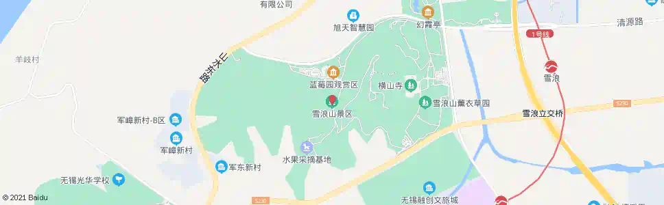 无锡缘溪道(雪浪山生态园)_公交站地图_无锡公交_妙搜公交查询2025