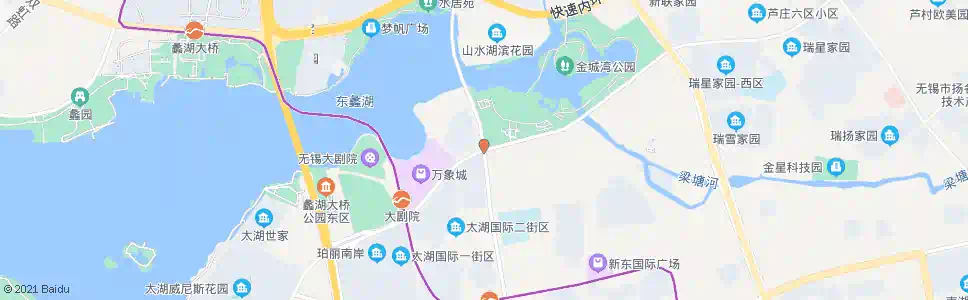 无锡蠡湖隧道南(万象城)_公交站地图_无锡公交_妙搜公交查询2025