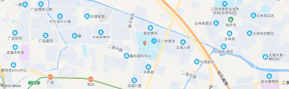 无锡天一中学(二泉路)_公交站地图_无锡公交_妙搜公交查询2025