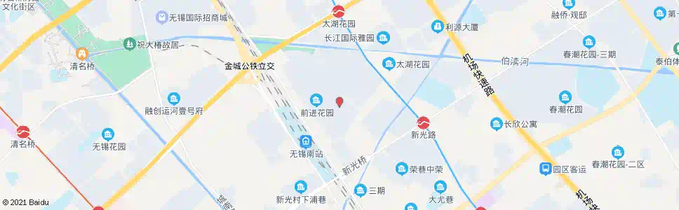 无锡前进花园南_公交站地图_无锡公交_妙搜公交查询2025
