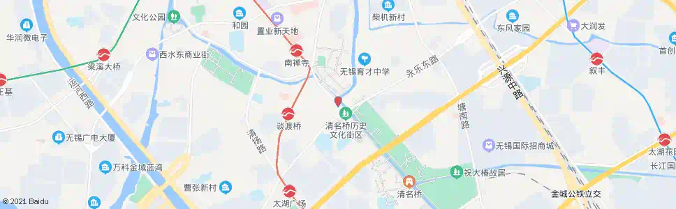 无锡跨塘桥(南长街)_公交站地图_无锡公交_妙搜公交查询2025