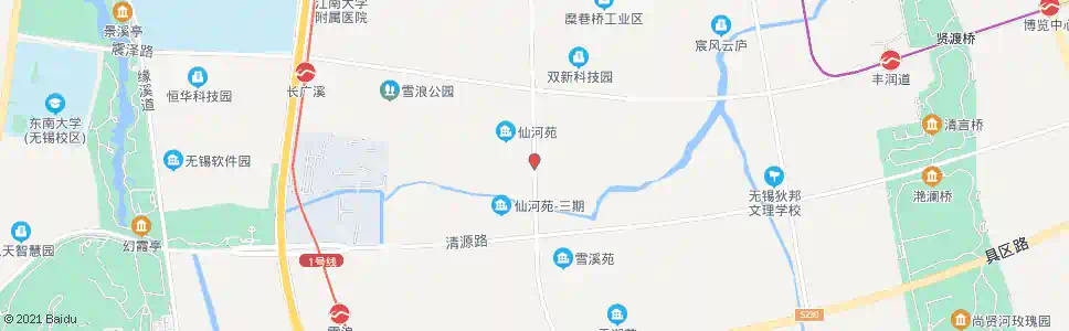 无锡清晏路(五湖大道)_公交站地图_无锡公交_妙搜公交查询2025