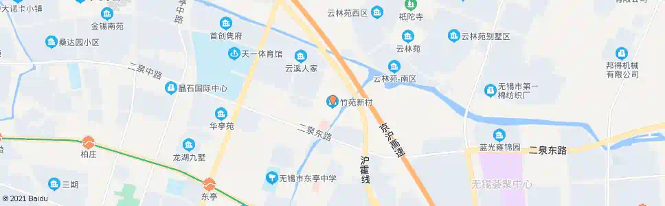 无锡竹苑新村(云林路)_公交站地图_无锡公交_妙搜公交查询2025