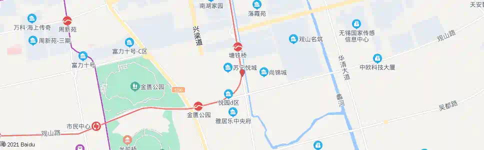无锡南湖大道(观山路)_公交站地图_无锡公交_妙搜公交查询2025