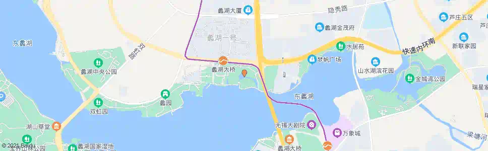 无锡蠡湖大桥公园_公交站地图_无锡公交_妙搜公交查询2025