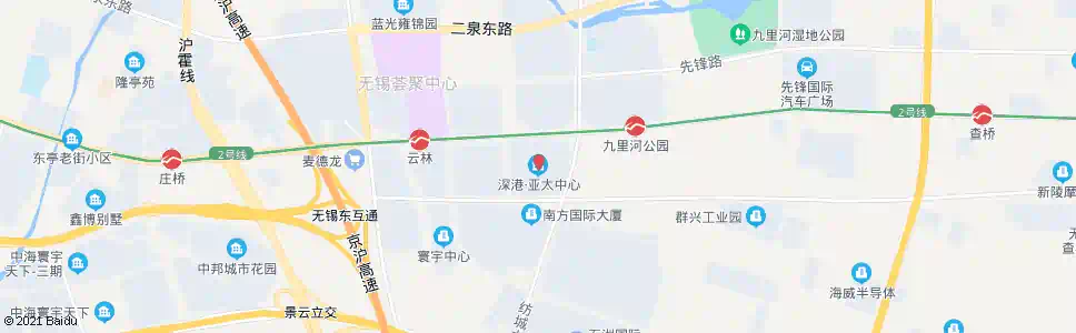 无锡东安路(深港亚太中心)_公交站地图_无锡公交_妙搜公交查询2025