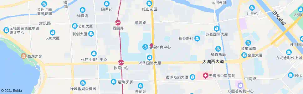 无锡体育中心东大门_公交站地图_无锡公交_妙搜公交查询2025