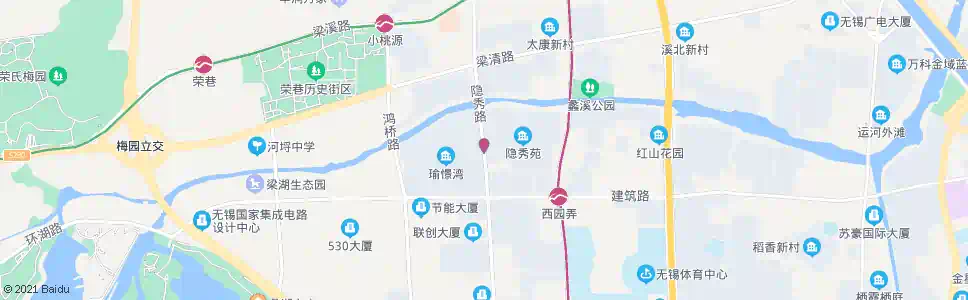 无锡隐秀苑_公交站地图_无锡公交_妙搜公交查询2025
