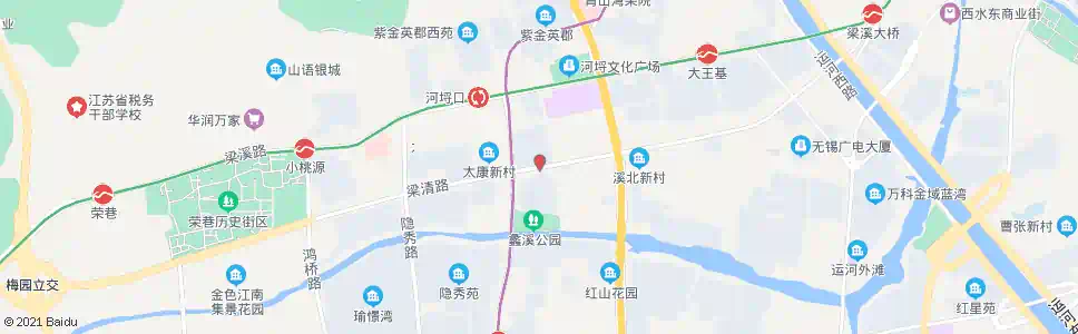 无锡蠡溪路(梁清路)_公交站地图_无锡公交_妙搜公交查询2025