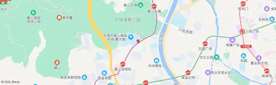 无锡青山支路(惠河路)_公交站地图_无锡公交_妙搜公交查询2025